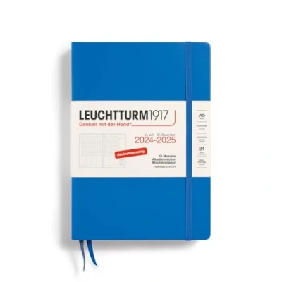 Afbeelding van LEUCHTTURM1917 370637 Academische weekplanner medium (A5) 2025, 18 maanden 07.2024 12.2025, hardcover, Sky, Duits