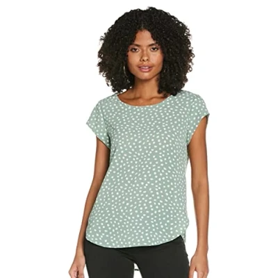 Afbeelding van ONLY VIC SS AOP NOOS PTM Blouse, Dames, Maat: 44, Chinois green/karo