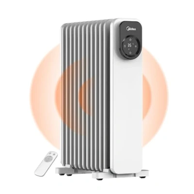 Afbeelding van Midea NY2311 24UR Olieradiator, mobiele elektrische verwarming, 11 ribben met afstandsbediening en led touchscreen, verwarming thermostaat, 4 modi, oververhittingskantelbeveiliging,