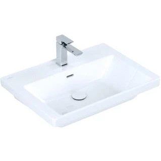 Afbeelding van Villeroy &amp; Boch Subway 3.0 meubelwastafel wit (65 x 47 cm) 1 kraangat,