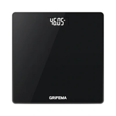 Afbeelding van GRIFEMA GA2001 1 personenweegschaal met LCD display, max. 150 kg, nauwkeurigheid 50 g, zwart