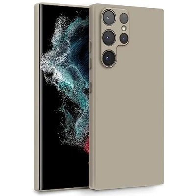 Afbeelding van MyGadget Beschermhoesje voor Samsung Galaxy S22 Ultra beschermhoes van zachte siliconen met dubbele laag Case camerabescherming en krasbestendige binnenvoering grijs