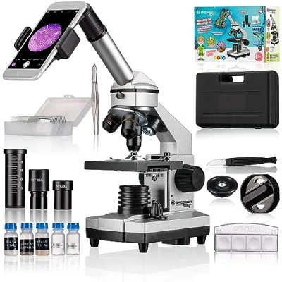Afbeelding van Bresser Optik BIOLUX CA Set 40x 1024x Kindermicroscoop Monoculair 1024 x Opvallend licht, Doorvallend licht