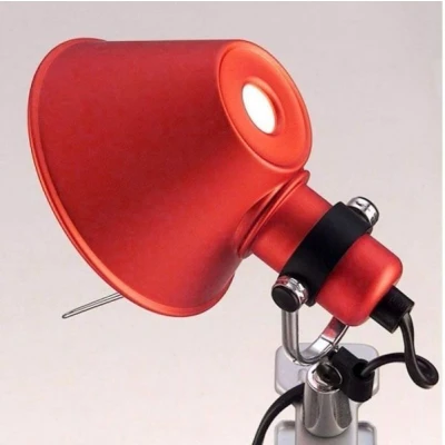 Afbeelding van Artemide Tolomeo Micro Pinza klemlamp retrofit rood