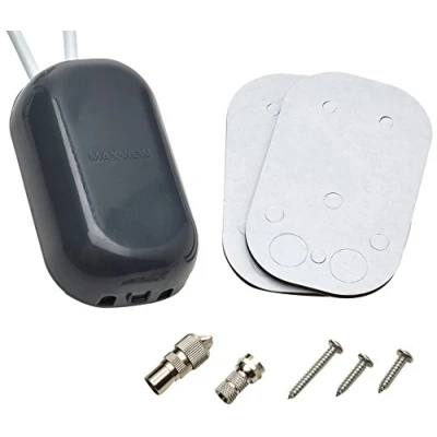 Afbeelding van Maxview B2008/A Twin Weerbestendige Outdoor Socket met F en Coaxiale Aansluitingen Antraciet