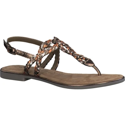 Afbeelding van Tamaris Teensandalen, Dames, Maat: 37, Bronce comb Leer