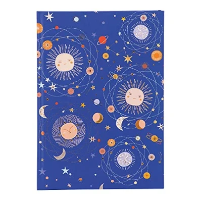 Afbeelding van goldbuch 64 377 notitieboek DIN A5 Celestial in Turnowsky design, klad met 200 pagina&#039;s, papier 100 g/m² blanco, kunstdrukpapier omslag gouden reliëf en bladwijzers, ca. 15 x 22 cm