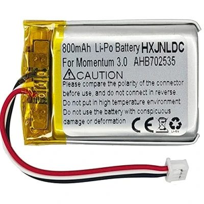 Afbeelding van VDC 3.7V 800mAh AHB702535PCT 01 Oplaadbare polymeer lithium ion Batterij voor Sennheiser Momentum 3.0 M3AEBT M3IETW Draadloze Gaming Headset Vervanging