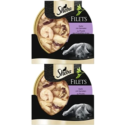 Afbeelding van Sheba Bowl Filets Kip Met Garnalen 16X60G