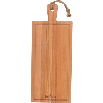Afbeelding van Bowls and Dishes Puur Hout Duurzaam Beuken Steakplank Borrelplank met sapgoot BBQ plank 59 x 24 2 cm