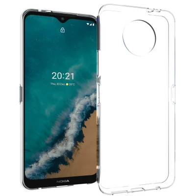 Afbeelding van Nokia G50 Hoesje Siliconen en TPU (zacht) Accezz Softcase/Backcover Transparant Telefoonhoesje