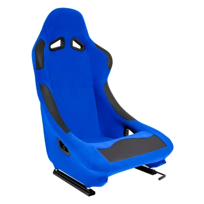 Afbeelding van AutoStyle Sportstoel &#039;BW&#039; Blauw Vaste rugleuning incl. sledes