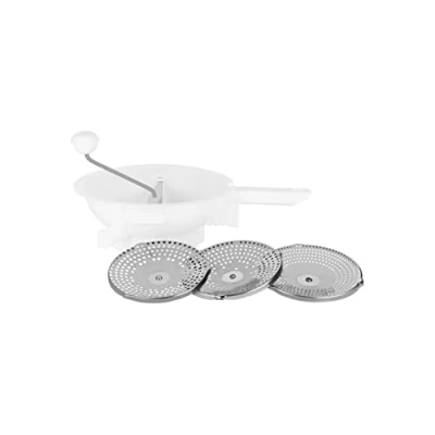 Afbeelding van Metaltex Passeerzeef 24 cm + 3 Roestvrije Roosters Wit/RVS