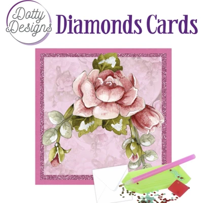 Afbeelding van Dotty Designs Diamond Cards Red Roses