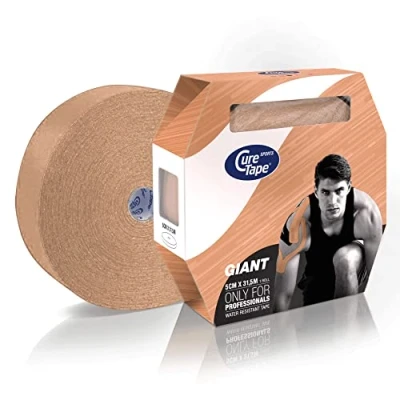 Afbeelding van CureTape® Giant Sports Beige kinesiotape Extra kleefkracht 5cm x 31,5m