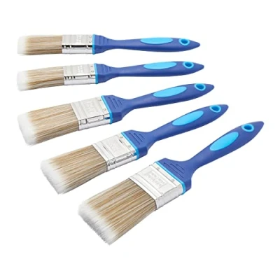 Afbeelding van Fit For The Job No Bristle DIY verfkwast voor een soepele afwerking set van 5 met emulsie , glans en matverf op muren, plafonds, meubels, hout metaal