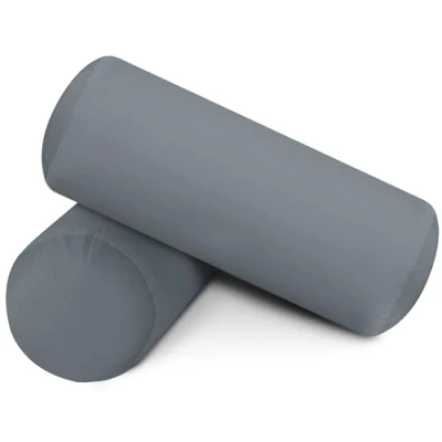 Afbeelding van Utopia Bedding Bolster Kussen, Rond Steunkussen, Cilinder Perfect voor reis (2, Grijs, 15x40 cm)