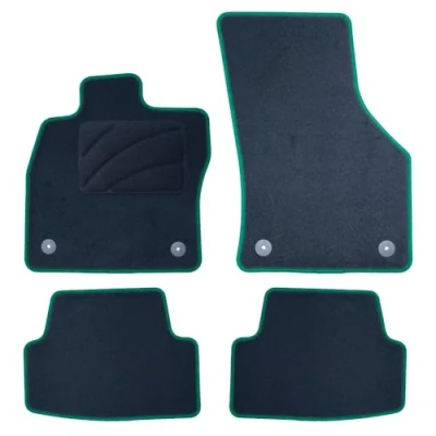 Afbeelding van OCC DESIGN Tapijt op maat, voor Golf VII (2012 2019), 5 stuks, groene rib
