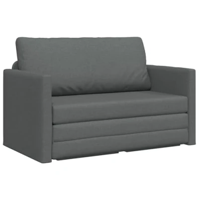Afbeelding van vidaXL Vloer Slaapbank 2 in 1 Donkergrijs 124x71x78 cm Stof