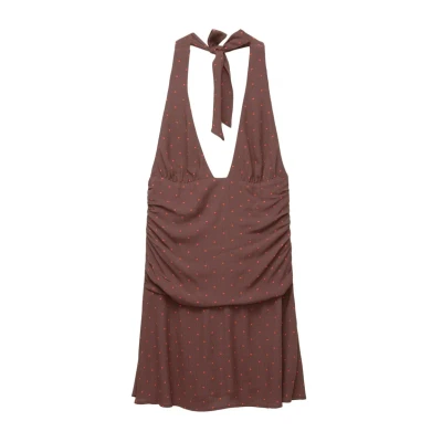 Afbeelding van PULL&amp;BEAR Polka DOT Jurk, Dames, Maat: XS, Dark brown