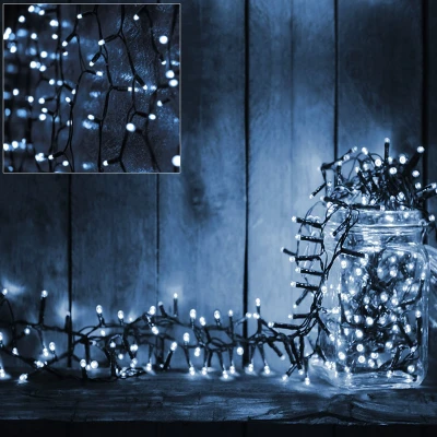 Afbeelding van Kerstverlichting, 10,5 m, 160 ledÂ&#039;s, Blauw, kerstslinger, lichtketting,kerstversiering.