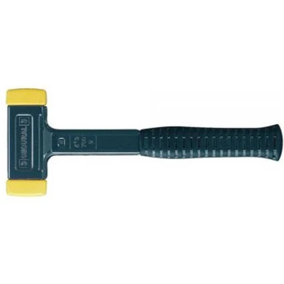 Afbeelding van Halder Kunststofhamer kop d. 35 x 45 mm hickory terugslagvrij middelhard polyurethaan geel 1 stuk 3380.045