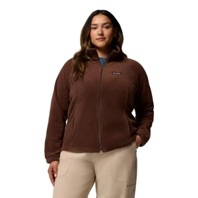 Afbeelding van Columbia Womens Benton Springs Fleecejack, volledige rits, tabak, XX Large