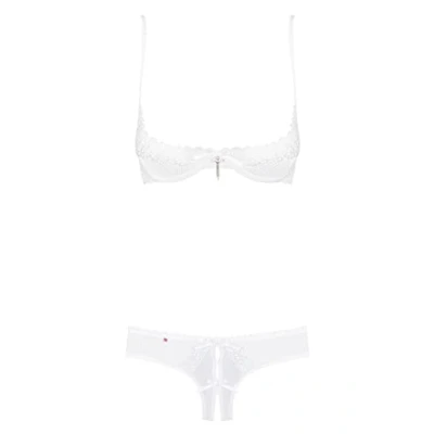 Afbeelding van Obsessive Alabastra Halve Beugel BH Kruisloze String S/M