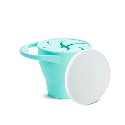 Afbeelding van Munchkin C’est Silicone Snackhouder, Snackpotje, Inklapbare Voor Peuters, BPA vrij, Inclusief Deksel, Anti Morsen Mint