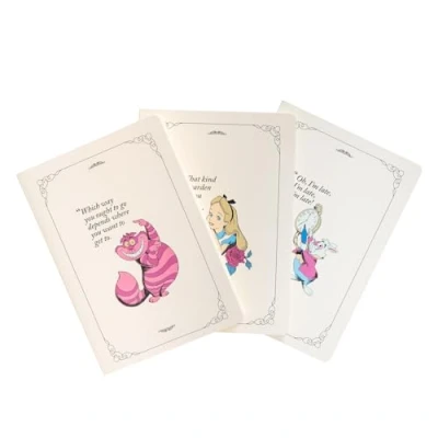 Afbeelding van Grupo Erik Set 3 notitieboek Alice In Wonderland A5 notitieboekjes Notebooks Met Gelijnde Pagina&#039;S Diary