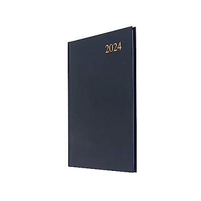Afbeelding van Collins Debden Essential A5 Dagboek Week to View Planner 2024 Complete Dagelijkse, wekelijkse en maandelijkse weergave (A5 formaat, blauw)