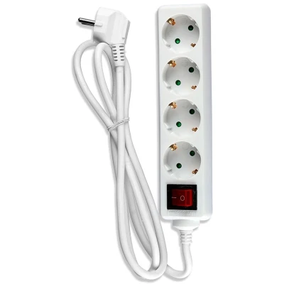 Afbeelding van V TAC VT 1114 2 Adapters &amp; stopcontacten Verlengstekkerdozen Schakelaar IP20 Wit 1,5m Draad 4 Richtingen