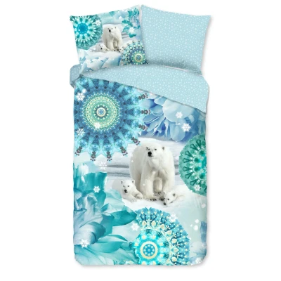 Afbeelding van Dekbedovertrek HIP Seppo Blue Flanel 140 x 200 / 220 cm 1 Persoons