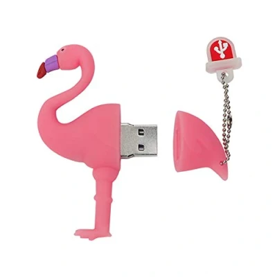 Afbeelding van LEIZHAN 16GB USB Stick 2.0 OTG Geheugenstick Flashstation Computer Schokbestendig Geweldig cadeau Hoge snelheid （Flamingo，16GB）