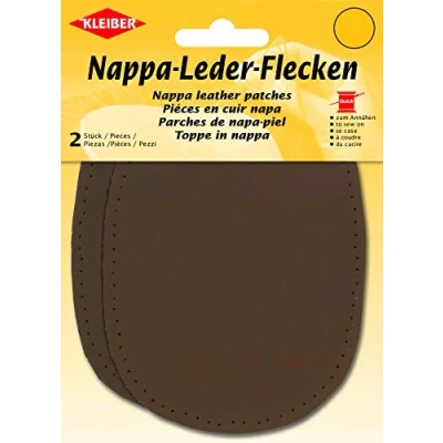Afbeelding van Kleiber + Co.GmbH nappa leder vlekken, donkerbruin, 12,5 x 10 cm