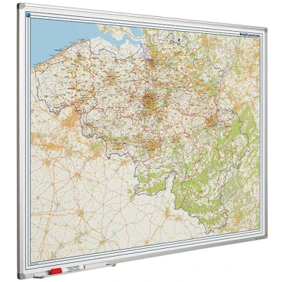 Afbeelding van Smit Visual Landkaart bord Softline profiel 8mm 110x130cm Belgie