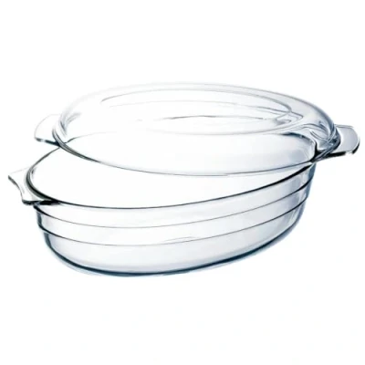 Afbeelding van Serveerschaal Ô Cuisine Ocuisine Vidrio Met deksel 3 L 1,1 Transparant Glas Stuks