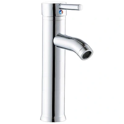 Afbeelding van Wastafelkraan van roestvrij staal, eengreepsmengkraan voor koud en warm water, inclusief slangen, hoge kraan, badkuip, waterkranen wastafel, badkamer, uitloop