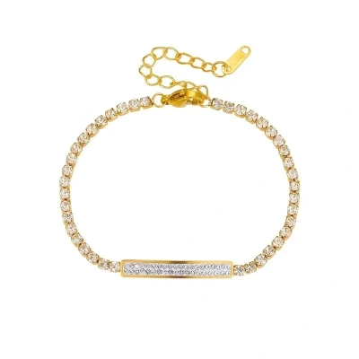 Afbeelding van Lucardi Eve gold plated armband met meander motief
