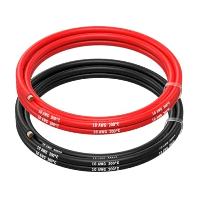 Afbeelding van MMOBIEL 10 AWG Siliconen Elektrische Draad Gauge (5,26mm²) Vertinde Koperkabel 2 Aparte Draden Rood &amp; Zwart Elk 1,5 m voor RC, Drones, 3D Printers, Batterijen, Luidsprekerdraden, Led Strips