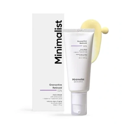 Afbeelding van Minimalist Anti aging nachtcrème met 2% retinoïde voor rimpels en fijne lijntjes retinolderivaat de gevoelige huid, wit, 30 ml (1 stuk)