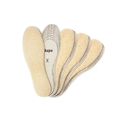 Afbeelding van Kaps 4 PAIR PACK WOOL WARM SHOE Insoles CUT TO SIZE Steun en inlegzolen, Maat: One Size, Beige