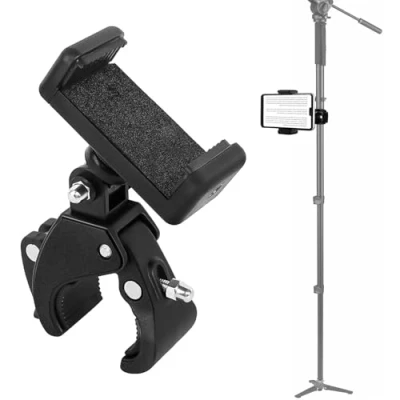 Afbeelding van Houder voor mobiele telefoon, statief, telefoonhouder, fiets, 360 graden draaigewricht, telefoonhouder de meeste telefoons