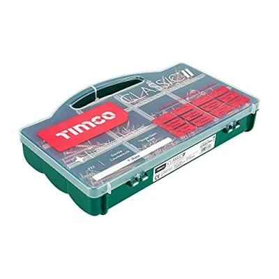 Afbeelding van TIMco CLASSICTRAY Gepassiveerde schroeven, gemengd, koffer, geel