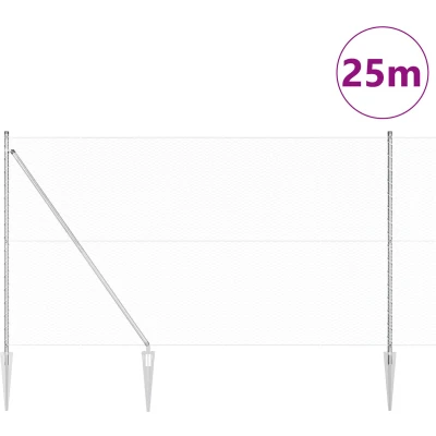 Afbeelding van vidaXL Hek Set van 2 Gegalvaniseerd staal 25 x 1,5 m Duurzaam