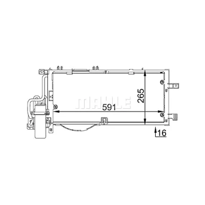 Afbeelding van Mahle Original Airco condensor AC 309 001S