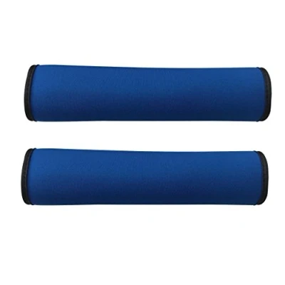 Afbeelding van HECKBO 2 x autogordelbescherming, veiligheidsgordel, schouderkussen, autostoelen, gordelkussen voor kinderen en volwassenen (blauw/zwart) van