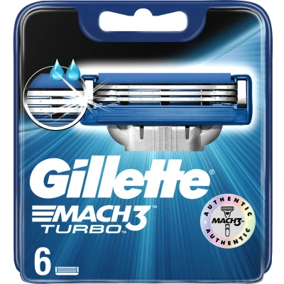 Afbeelding van Gillette Mach3 Turbo Scheermesjes 6 Stuks