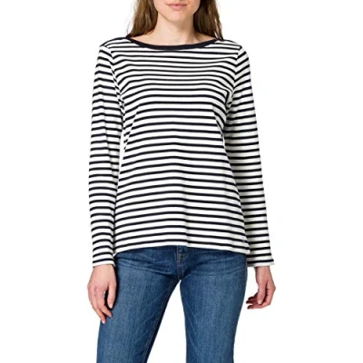 Afbeelding van TOM Tailor Denim Striped Longsleeve Longsleeve, Dames, Maat: Large, Navy/white