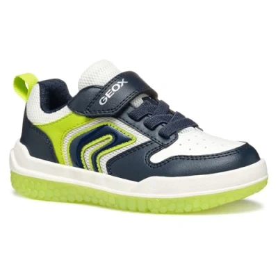 Afbeelding van Geox Light UP Buzzerlight BOY Sneakers laag voor kinderen, Maat: 38, Navy/lime Imitatieleer/ textiel
